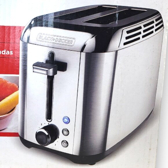 BLACK+DECKER Toaster -Rapid Toast- 2-Slice- Stainless Steel-NEW IN BOX - Picture 6 of 11